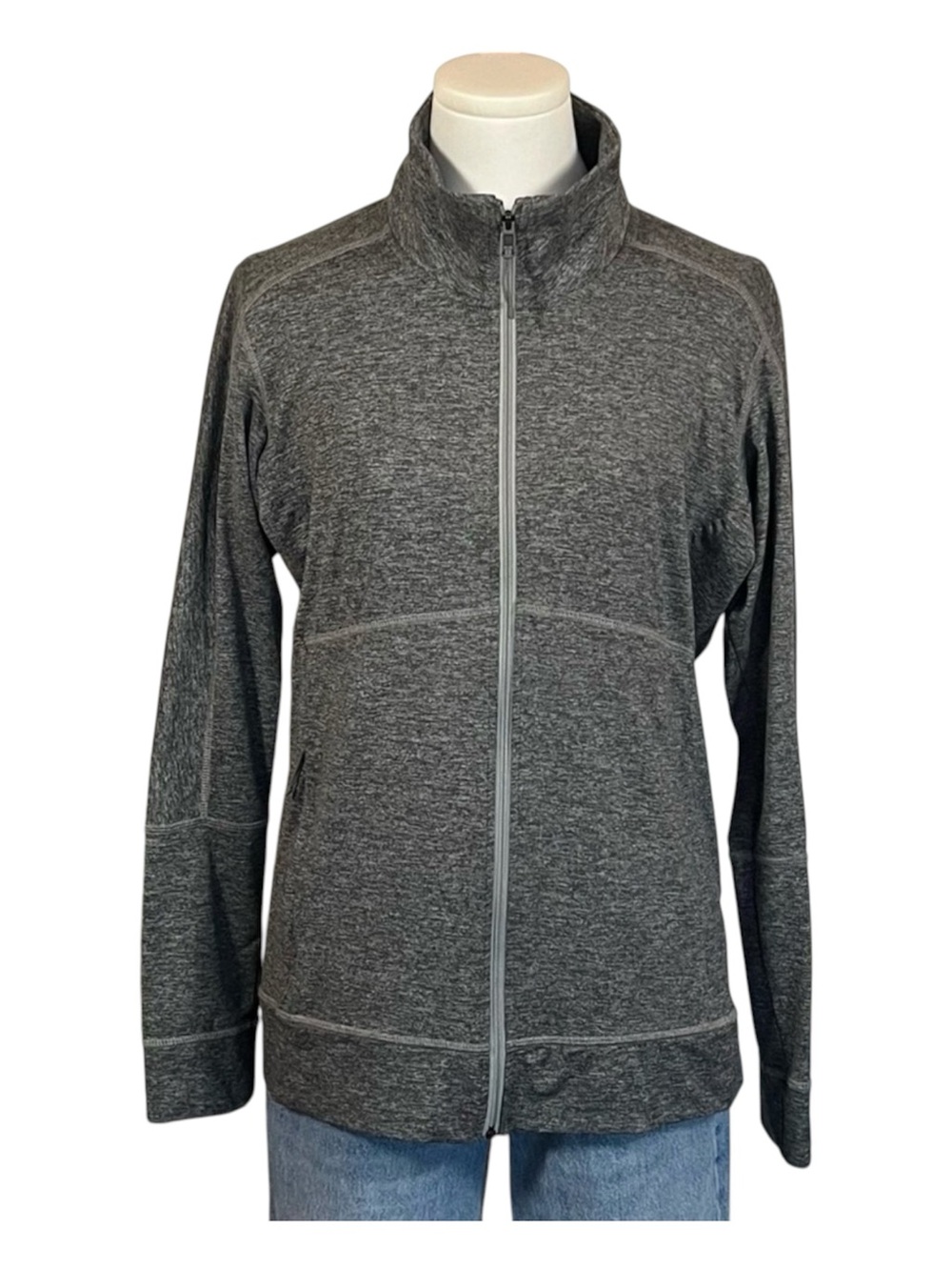 Patagonia Women's Lightweight Gray/Black Zip-Up Layering Jacket L